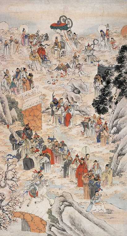 佚名 众神图 立轴